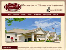Tablet Screenshot of grandvistahotelandsuites.com